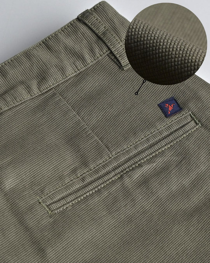 Olive Mini Weave - Dobby Pant