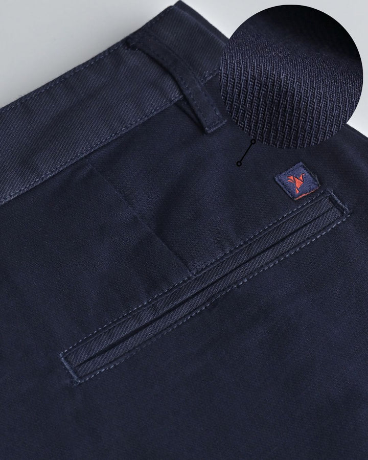 Navy Cross Weave - Dobby Pant