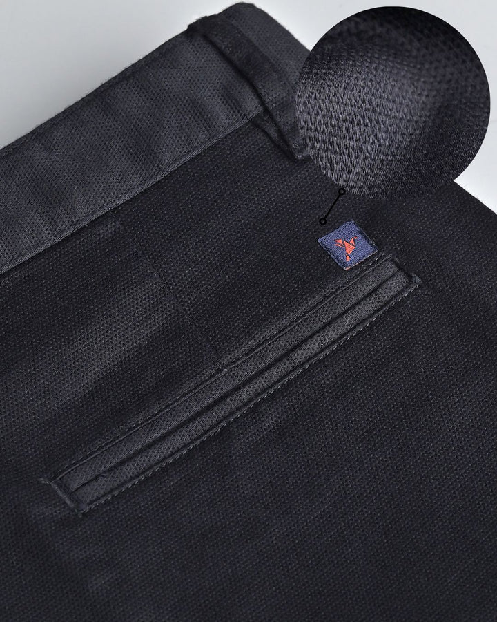 Black Grid Weave - Dobby Pant