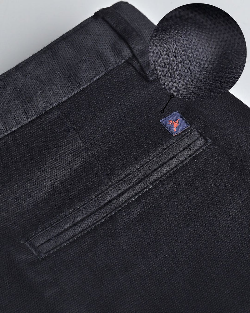 Black Grid Weave - Dobby Pant