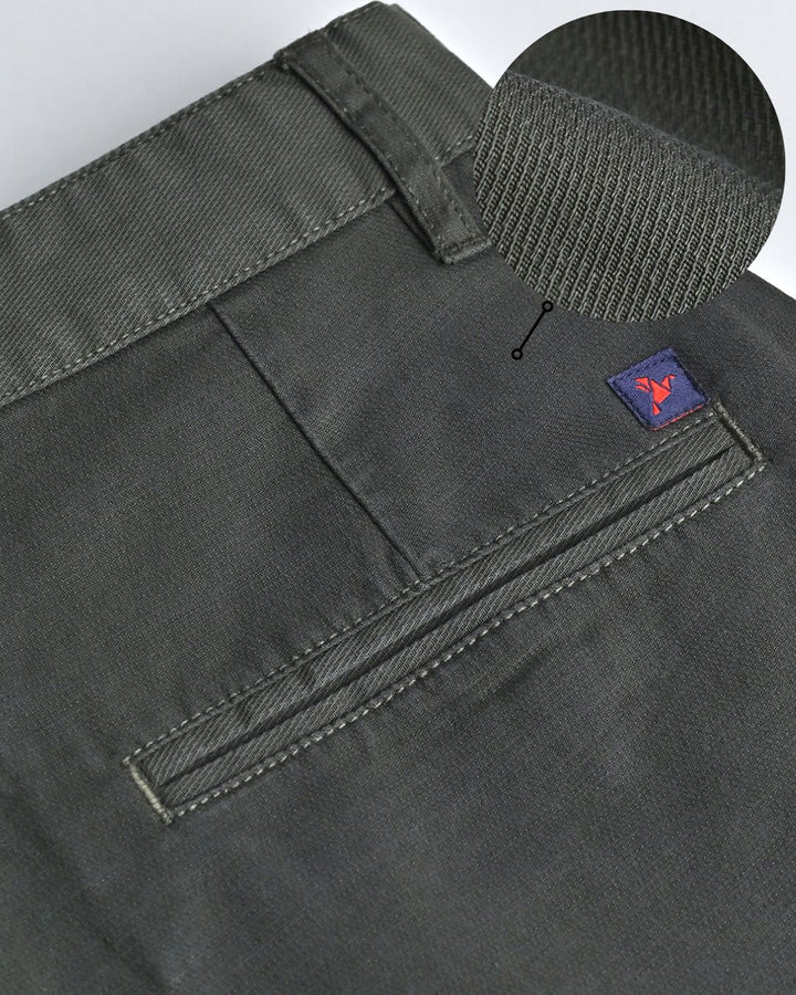 Army Green Cross Weave - Dobby Pant