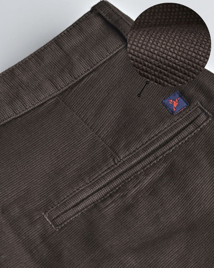 Brown Mini Weave - Dobby Pant