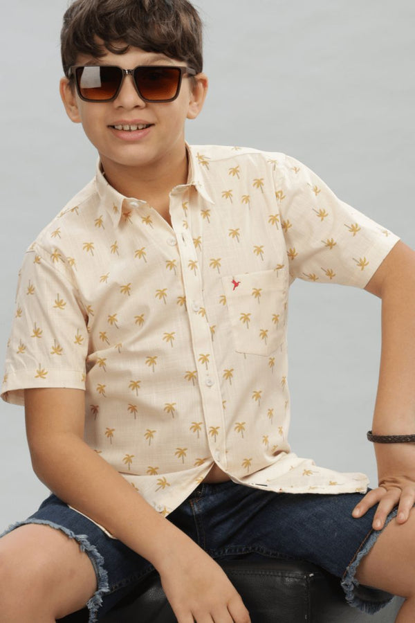 KIDS - Desert Palm Print - Half-Stain Proof Shirt