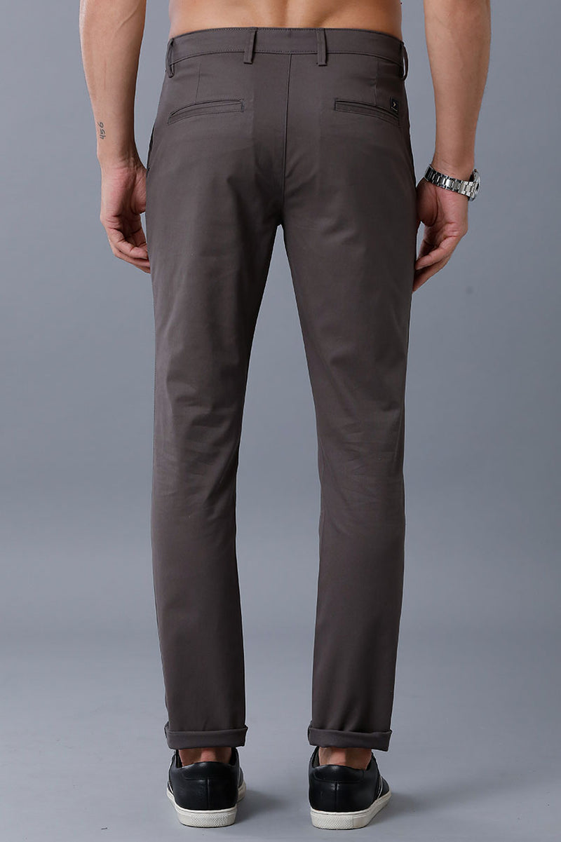 Dark Grey - 2 way stretch - COTTON PANT