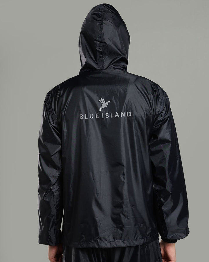 Navy Reflector - Rain Jacket with Pant and Mobile Pouch