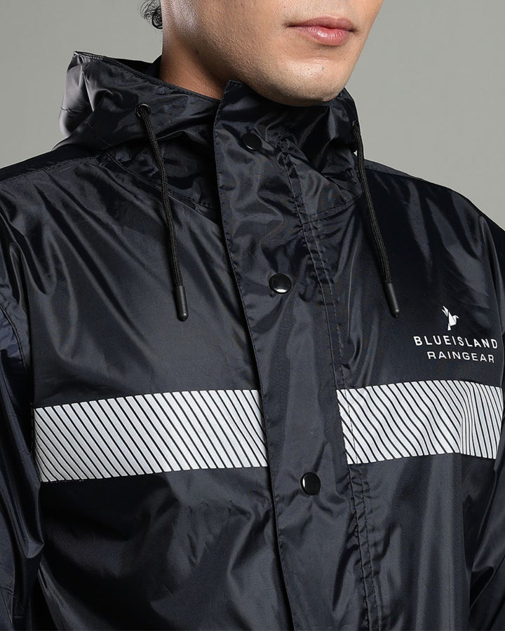Navy Reflector - Rain Jacket with Pant and Mobile Pouch