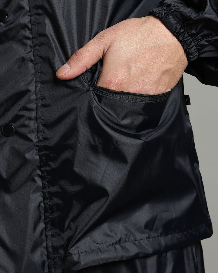 Navy Reflector - Rain Jacket with Pant and Mobile Pouch