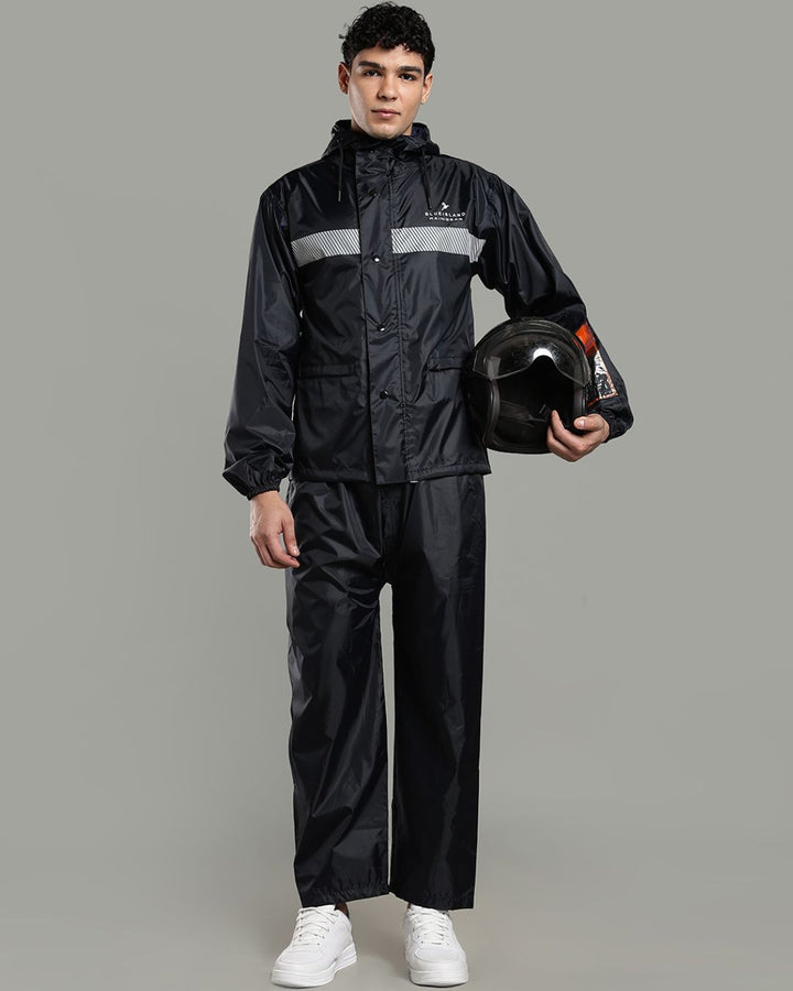 Navy Reflector - Rain Jacket with Pant and Mobile Pouch