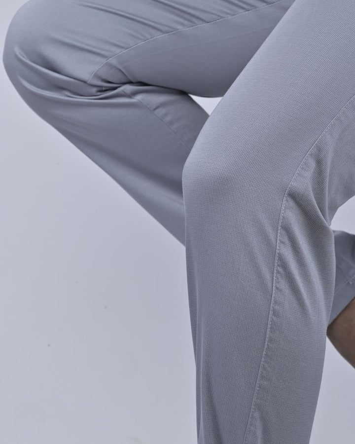 Grey Pixel Printed - 2 way stretch - COTTON PANT