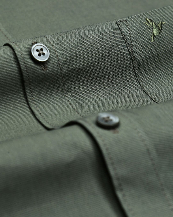 Army Green Solid - Full-Giza Cotton