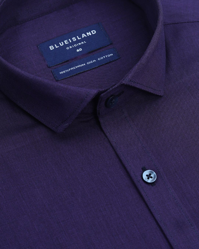 Dark Purple Solid - Full-Giza Cotton
