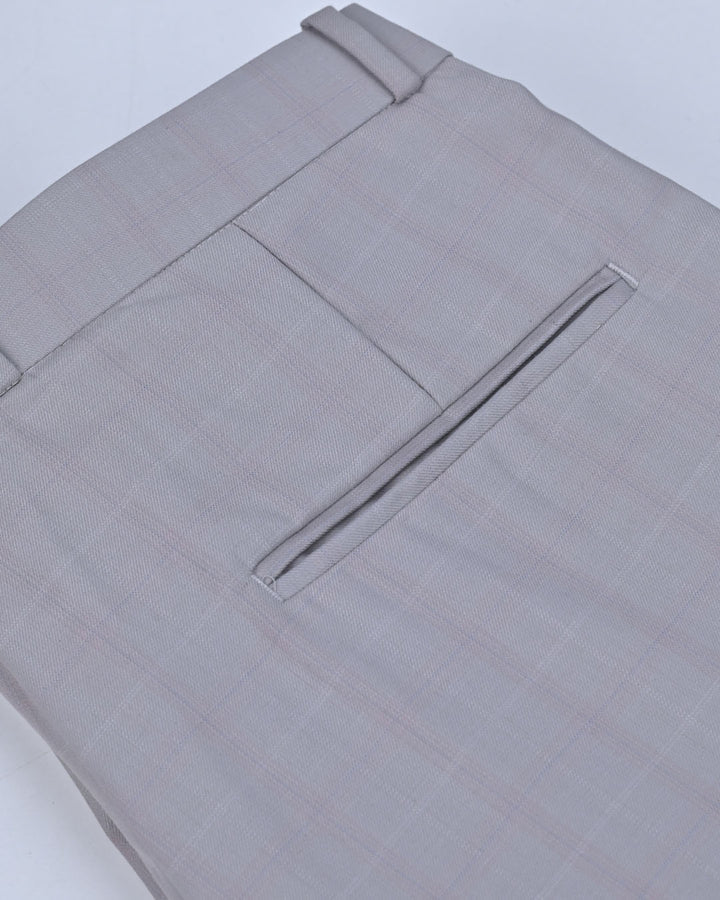 Dusty Cream Coloured Checks - Wrinkle free Formal Pant