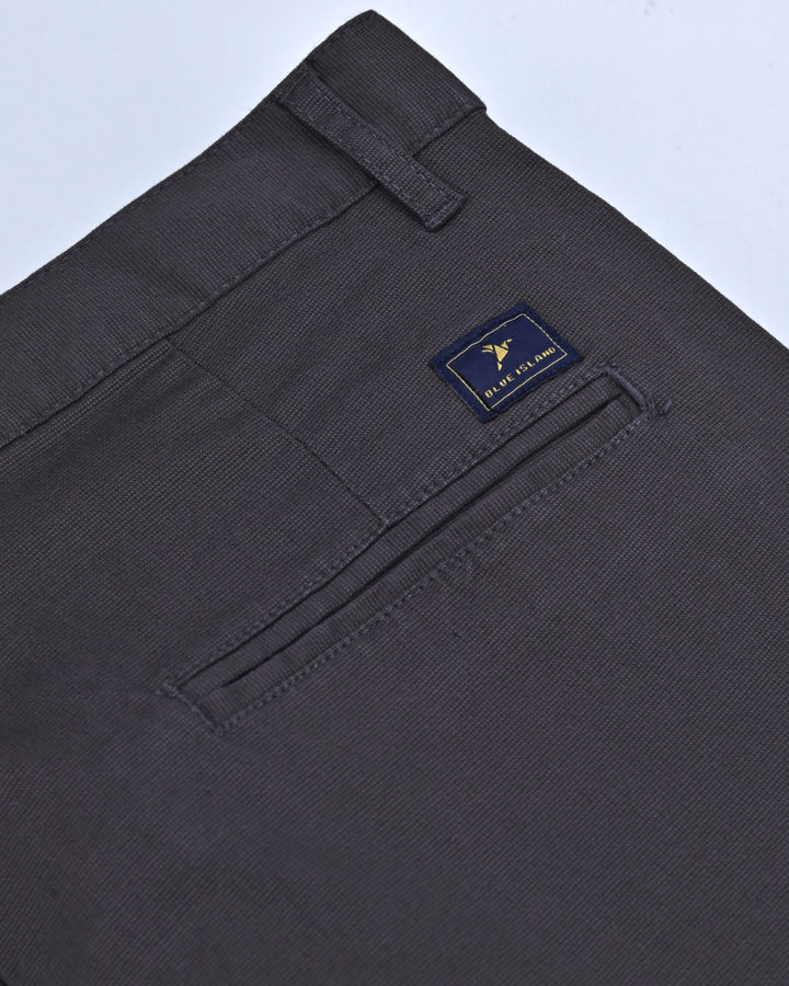 Dark Grey Mini Weave - Dobby Pant