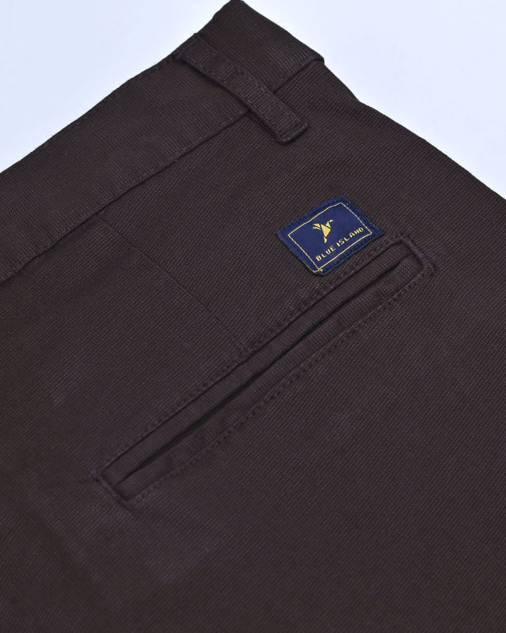 Brown Mini Weave - Dobby Pant