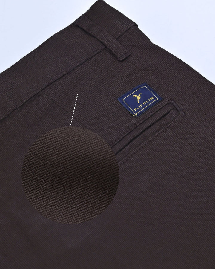Brown Mini Weave - Dobby Pant