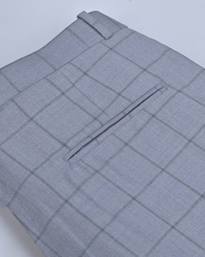 Grey Dotline Checks - Wrinkle free Formal Pant