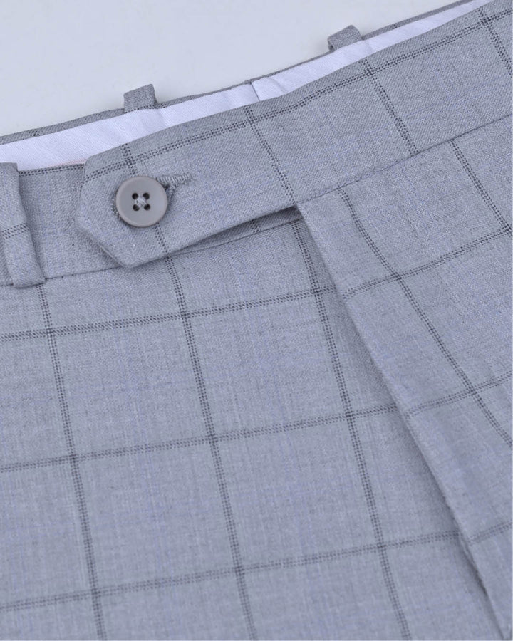 Grey Dotline Checks - Wrinkle free Formal Pant