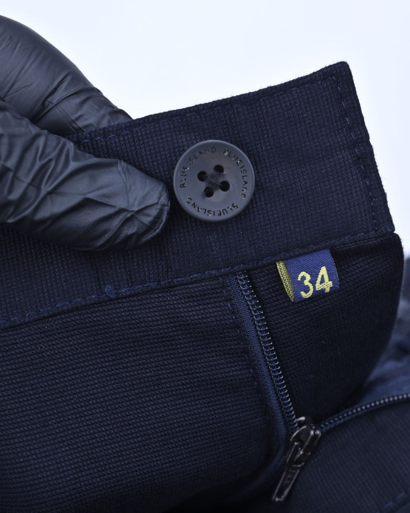 Navy Mini Weave - Dobby Pant