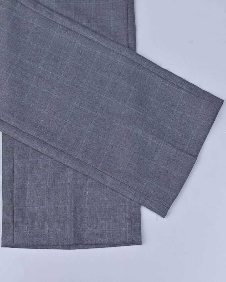 Grey Grain Checks - Wrinkle free Formal Pant