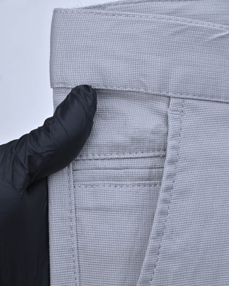 Lite Grey Mini Weave - Dobby Pant