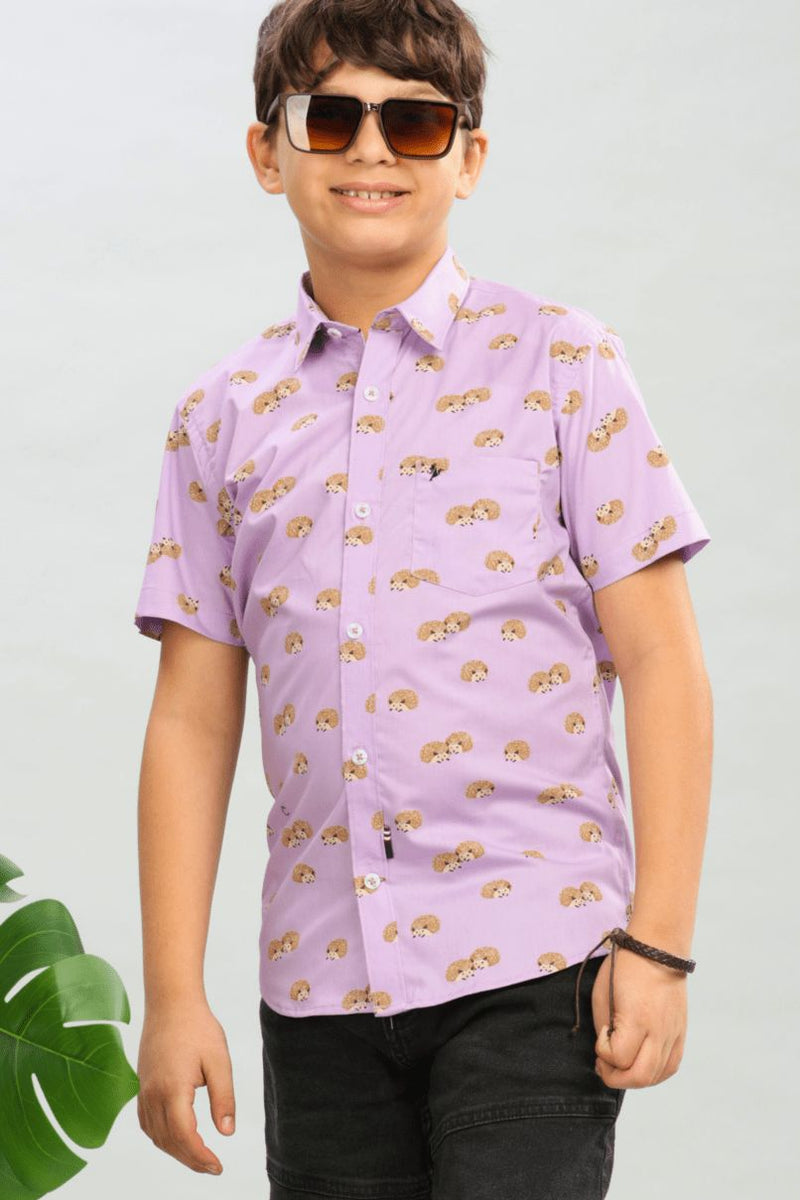 KIDS - Pink Porcupine Print - Half-Stain Proof Shirt