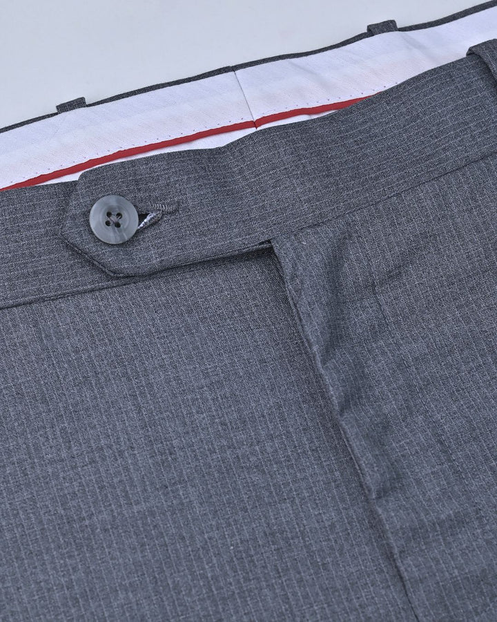 Silver Grey Mini Stripes - Wrinkle free Formal Pant