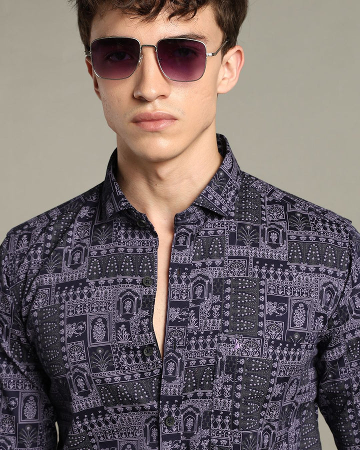 Dark Violet Print - Full - Pride Shirt