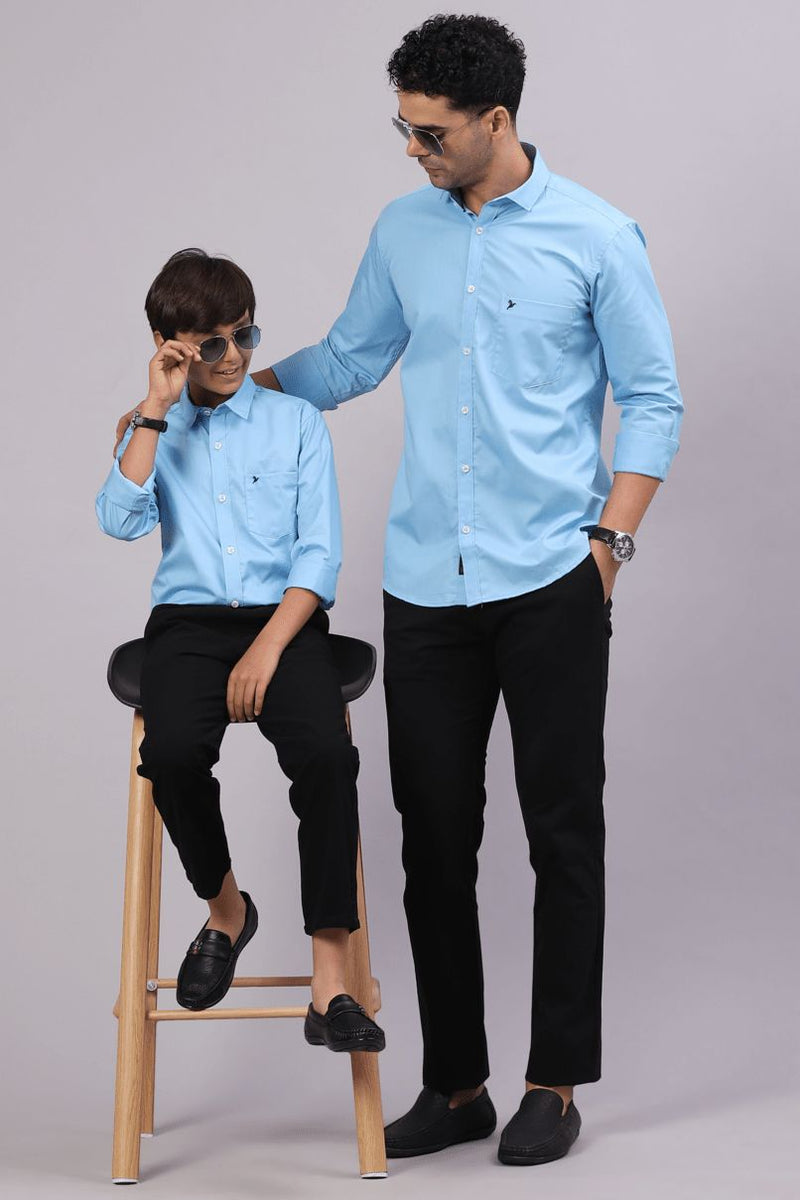 FATHER & SON - Sky Blue Solid