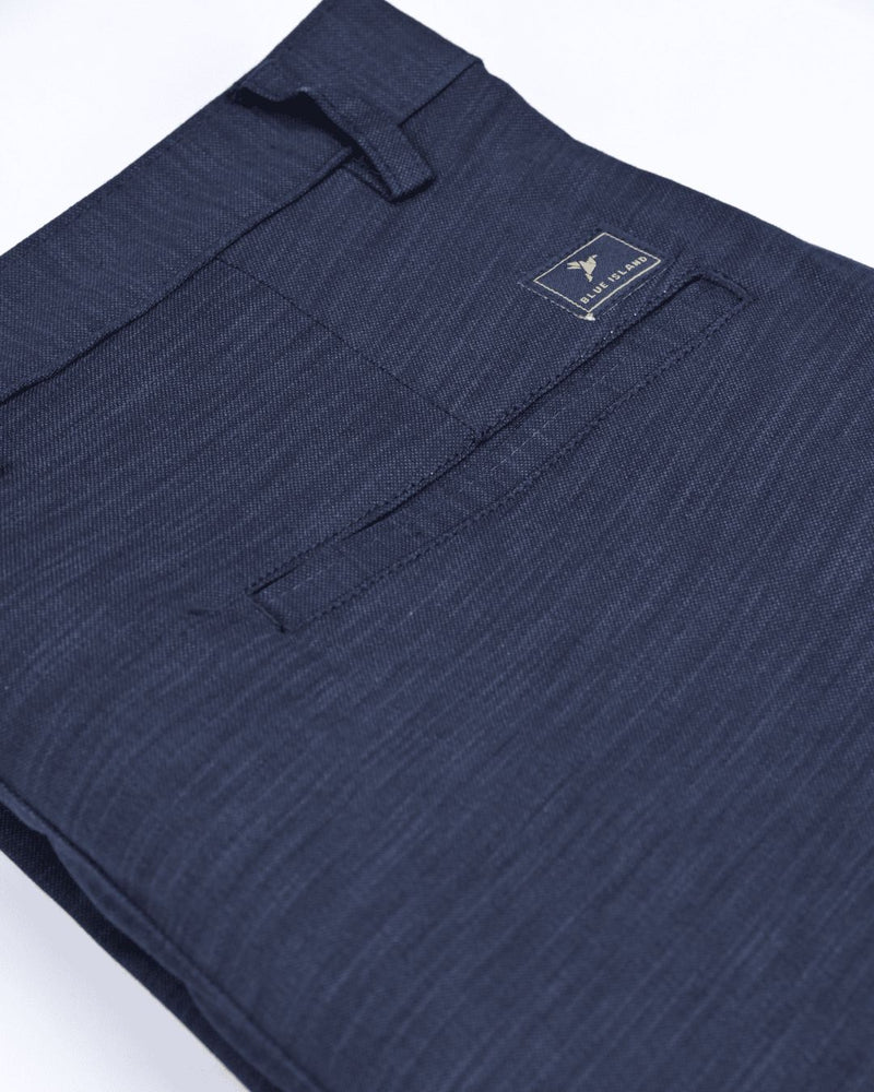 Navy Stripes - 2 way stretch - COTTON PANT