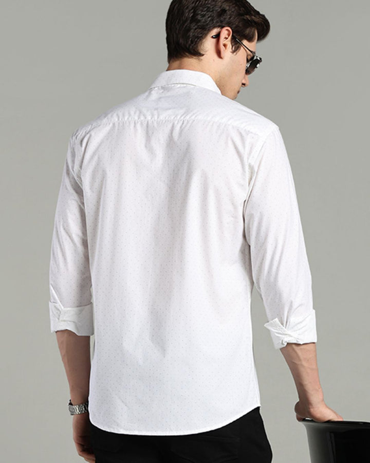 White Dot Print -Full-Stain Proof