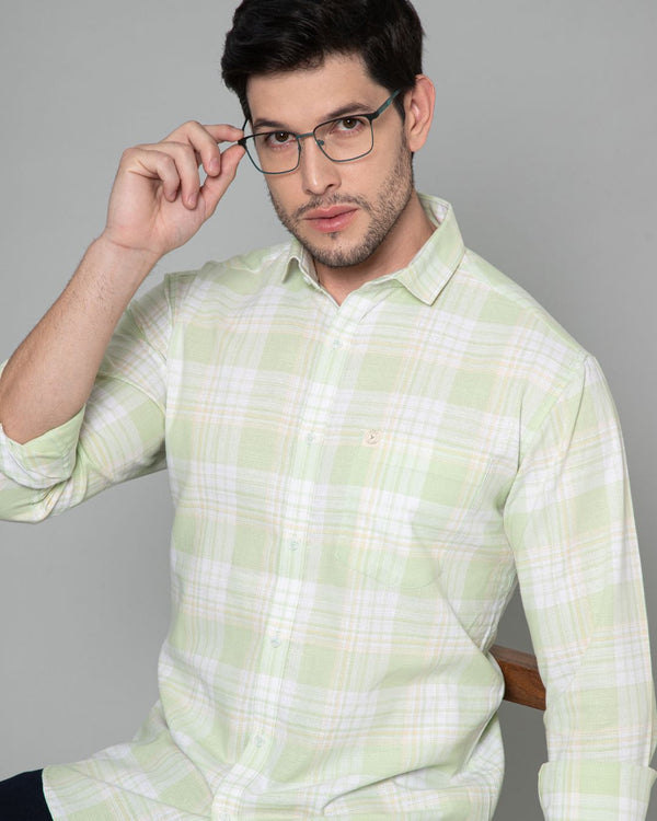 Pastel Green and Yellow Checks - Full-Stain Proof