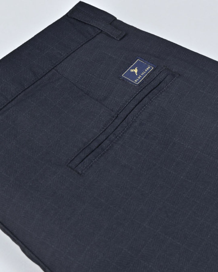 Black Cross Wave Printed - 2 way stretch - COTTON PANT