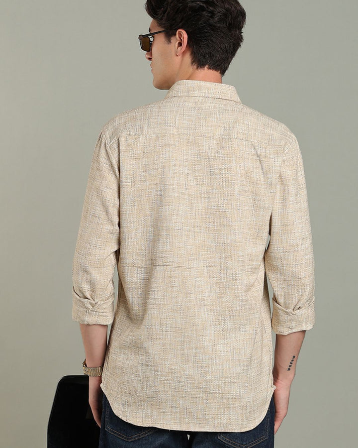 Beige Grain Print - Full-Stain Proof