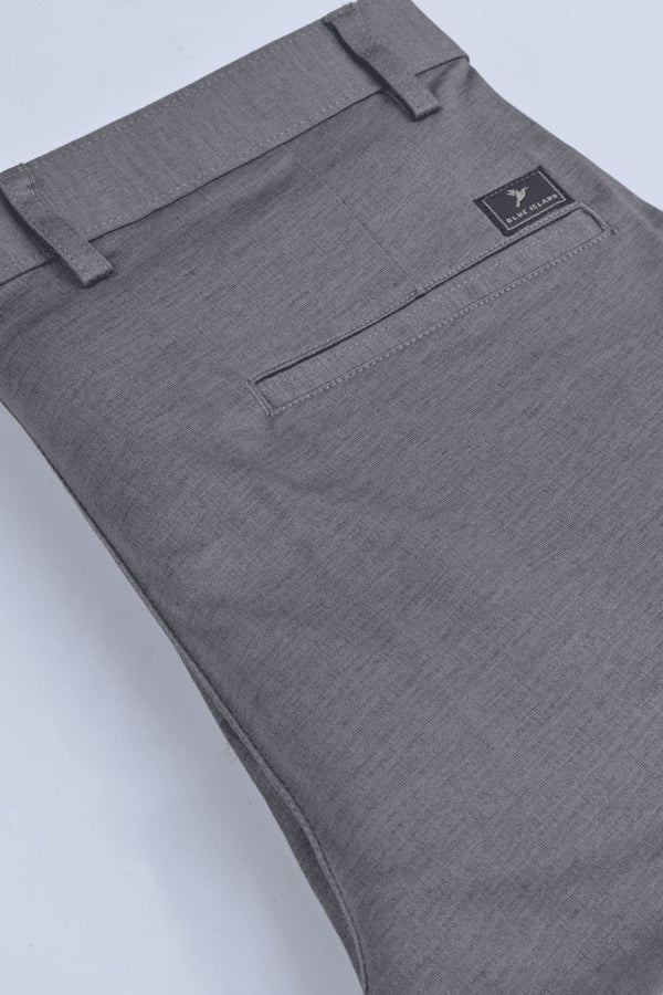 Grey Grain Printed - 2 way stretch - COTTON PANT