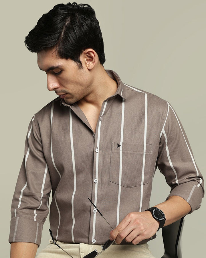 Mauve Grey Stripes  -Full-Stain Proof