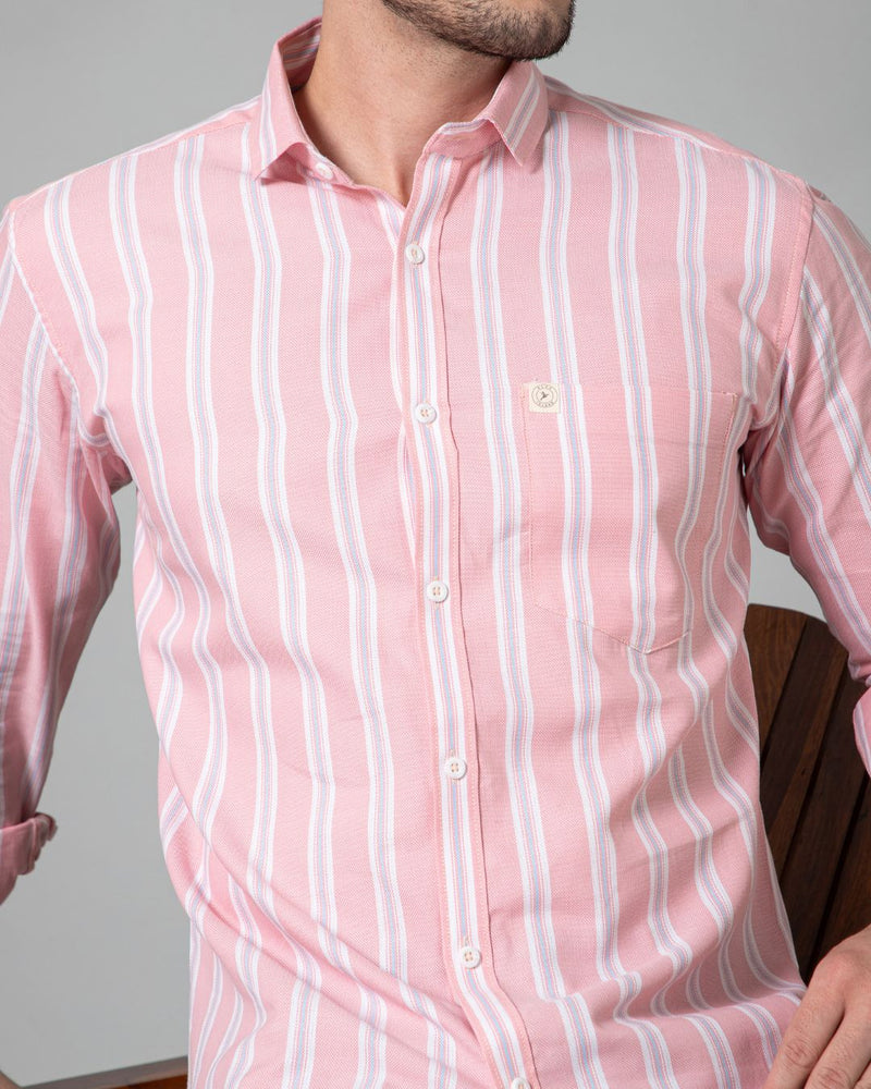 Pink & Blue Line Stripes - Full-Stain Proof