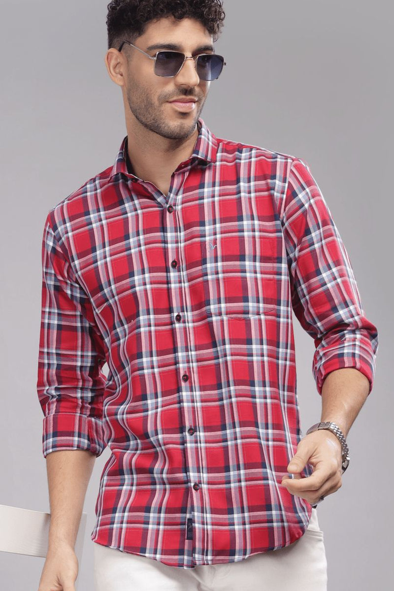 Bright Red & White Checks - Full-Stain Proof