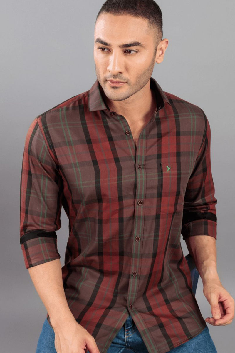 Copper Brown Checks - Full-Stain Proof