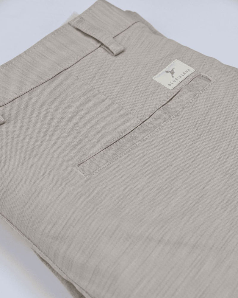 Cream Stripes - 2 way stretch - COTTON PANT