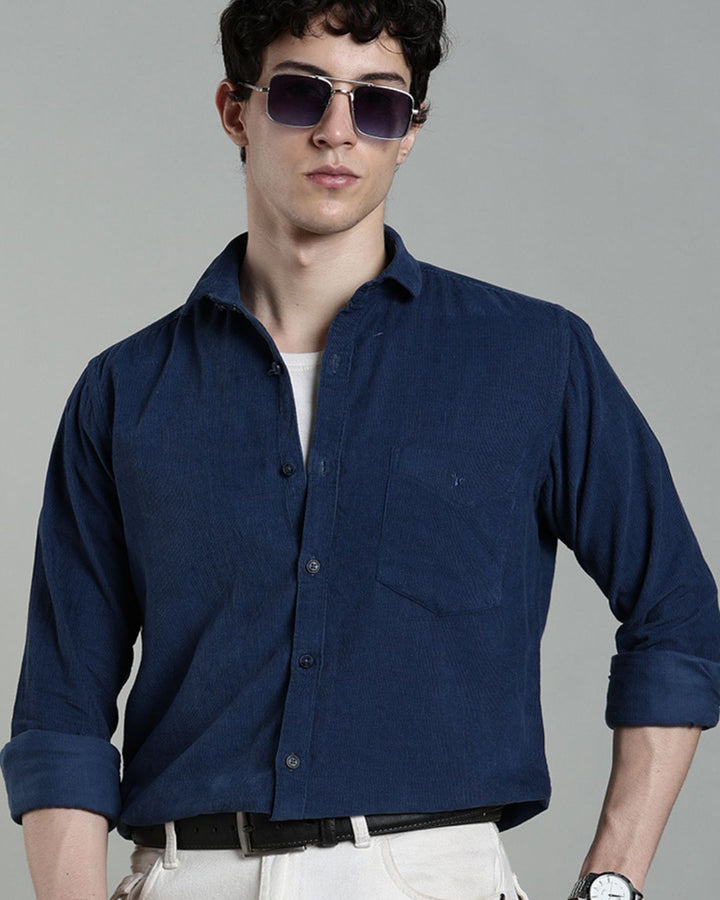 Royal Blue  -Full-Corduroy Shirt
