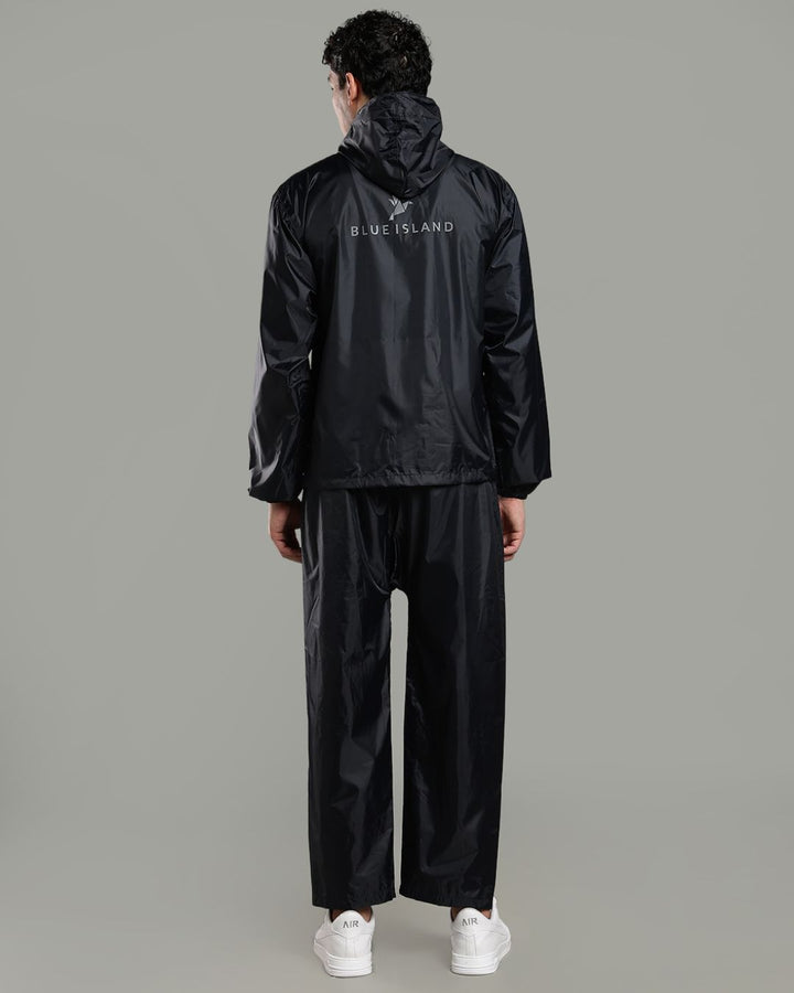 Navy Reflector - Rain Jacket with Pant and Mobile Pouch