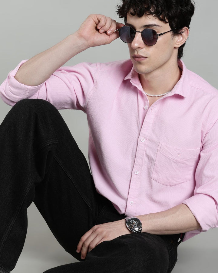 Rose Pink  -Full-Corduroy Shirt
