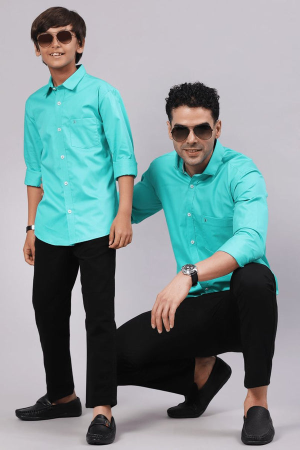 FATHER & SON - Turquoise Green Solid