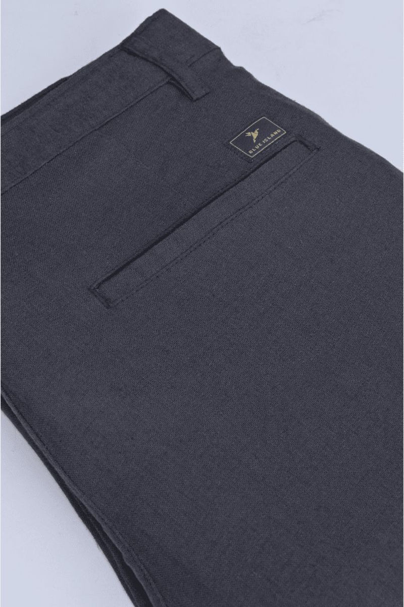 Grey Linen - 2 way stretch - COTTON PANT