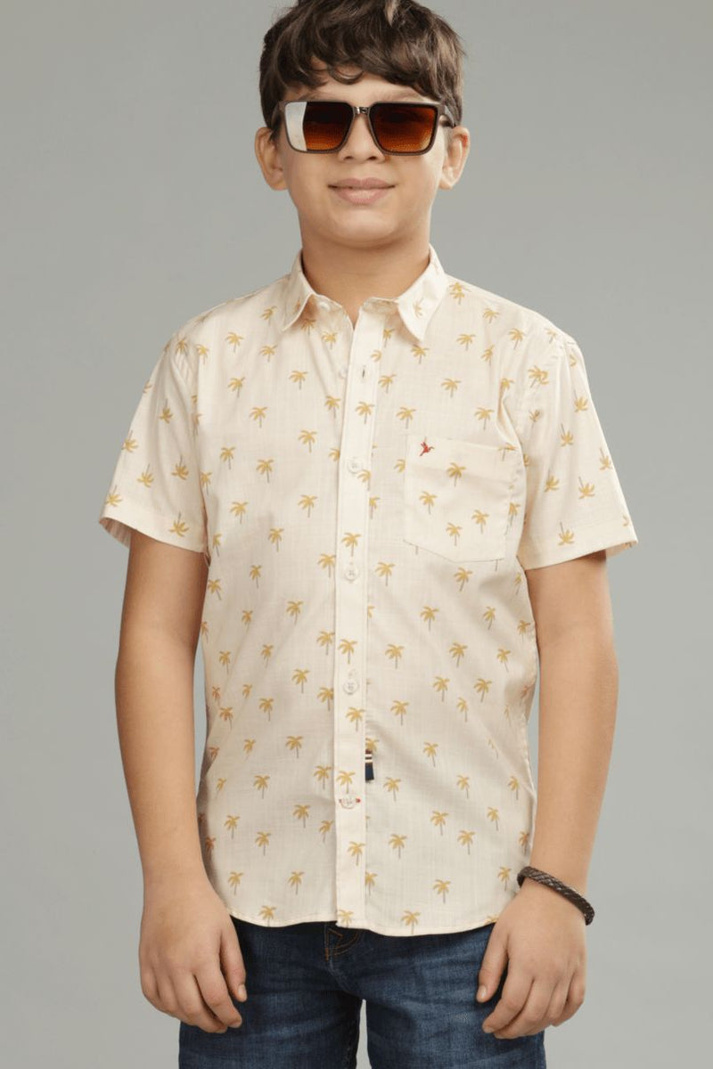 KIDS - Desert Palm Print - Half-Stain Proof Shirt