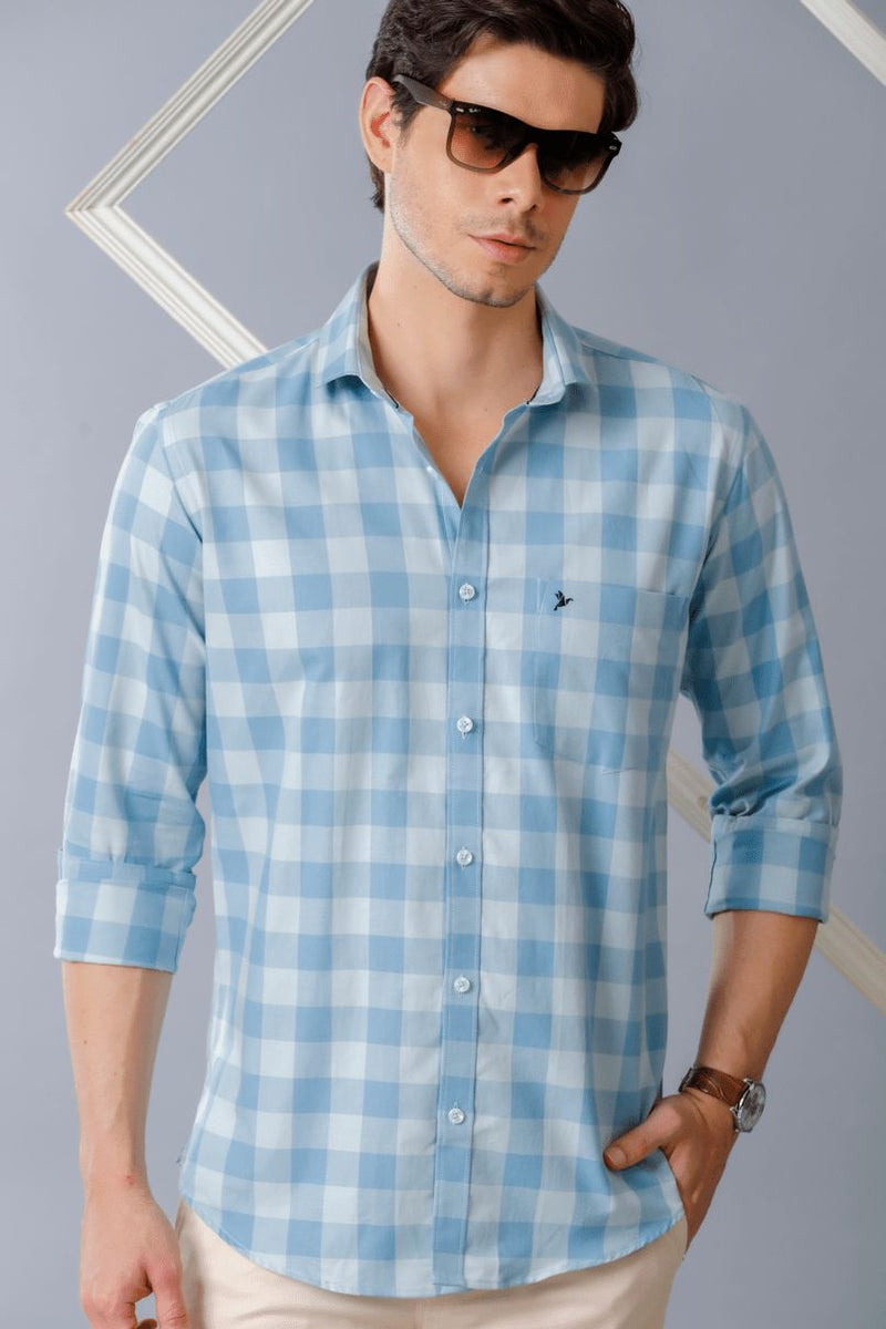 Classy Blue Checks - Full-Stain Proof