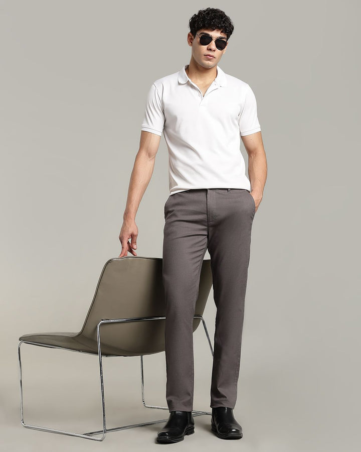 Grey - 2 way stretch - COTTON LINEN PANT