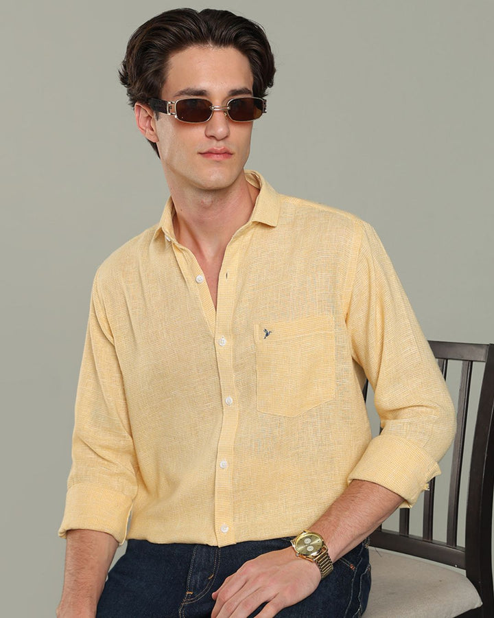 Yellow Grain Print - Full-Stain Proof