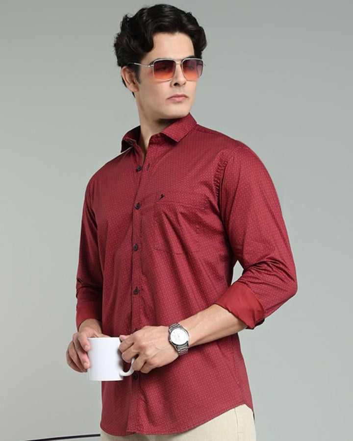 Brick Red Print -Full-Stain Proof