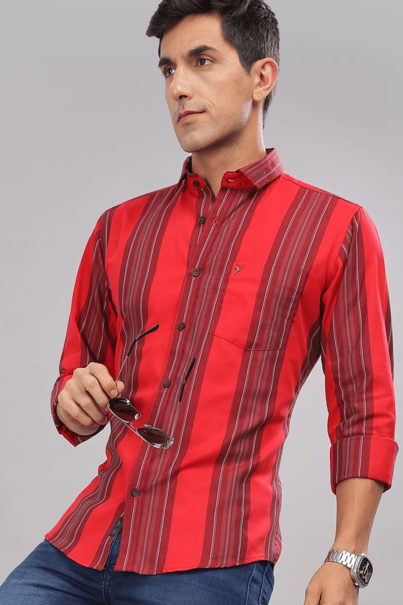 Bright Red Stripes - Full-Stain Proof